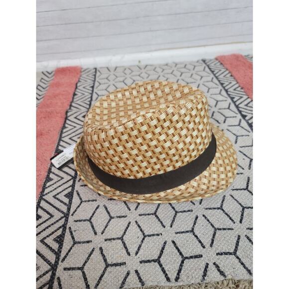 LONE STAR HATS PAPER STRAW FEDORA HAT w BLACK RIBBON HAT BAND - Picture 5 of 10